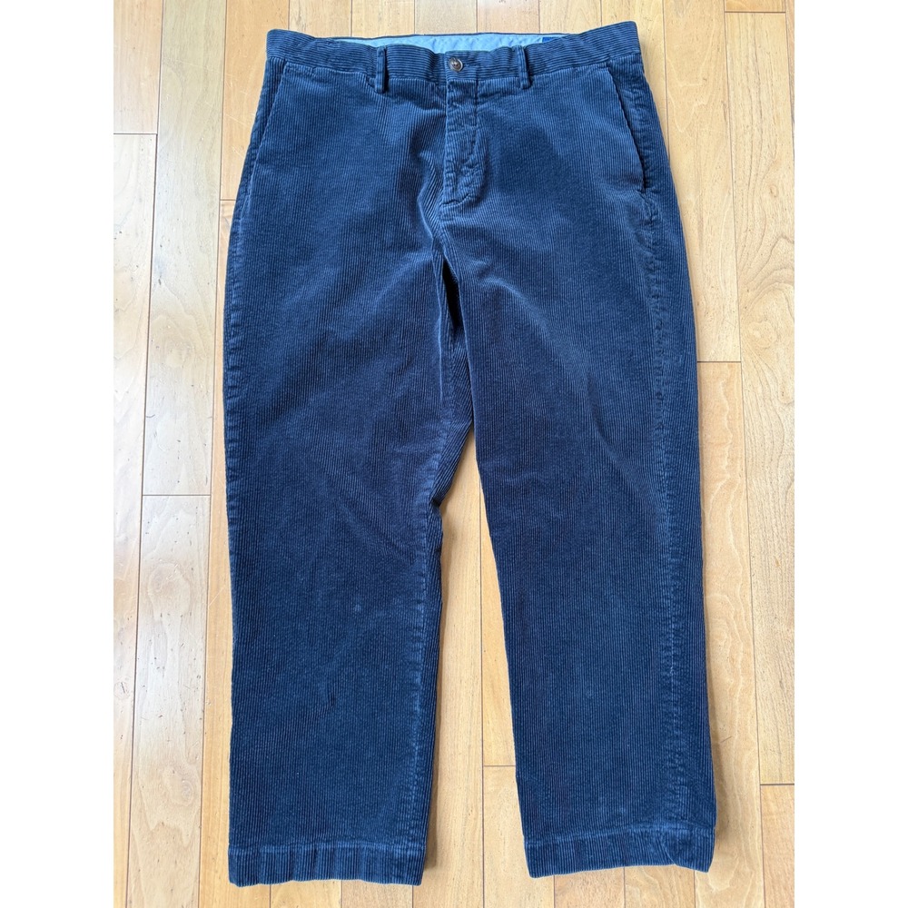Polo Ralph Lauren Mens Navy Blue Corduroy Stretch Classic Fit Pants 34x30‎